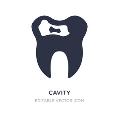 cavity icon on white background. Simple element illustration from Dentist concept.