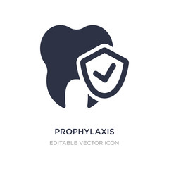 prophylaxis icon on white background. Simple element illustration from Dentist concept.