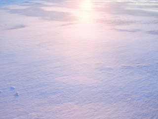 A Field covered with a snow in winter season.
