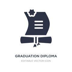 graduation diploma icon on white background. Simple element illustration from Education concept.