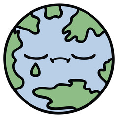 cute cartoon planet earth