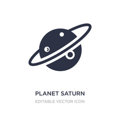 planet saturn icon on white background. Simple element illustration from Education concept.