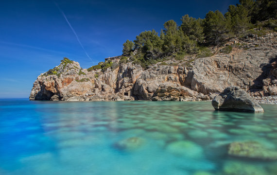 The Bay Of Cala Deia In Mallorca, Spain