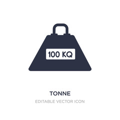 tonne icon on white background. Simple element illustration from Education concept.