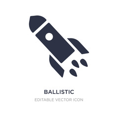 ballistic icon on white background. Simple element illustration from Education concept.