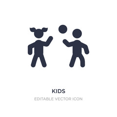 kids icon on white background. Simple element illustration from Education concept.