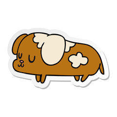 sticker cartoon kawaii of a cute dog