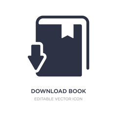 download book icon on white background. Simple element illustration from Education concept.