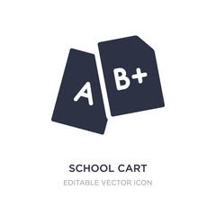 school cart icon on white background. Simple element illustration from Education concept.