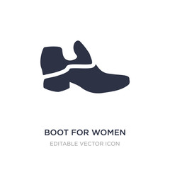 boot for women icon on white background. Simple element illustration from Fashion concept.