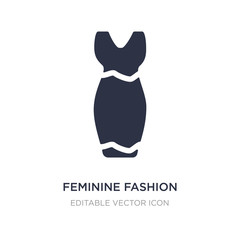 feminine fashion icon on white background. Simple element illustration from Fashion concept.