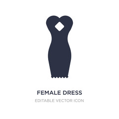 female dress icon on white background. Simple element illustration from Fashion concept.
