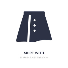 skirt with white lining icon on white background. Simple element illustration from Fashion concept.