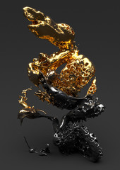 Liquid gold and black series