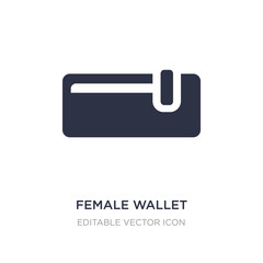 female wallet icon on white background. Simple element illustration from Fashion concept.