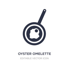oyster omelette icon on white background. Simple element illustration from Food concept.