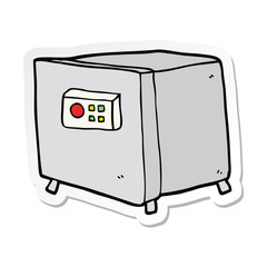sticker of a cartoon safe