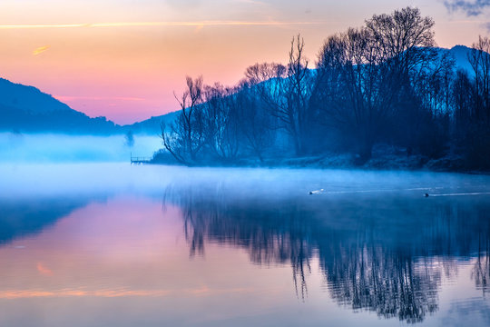 Panorama lungo il fiume Adda