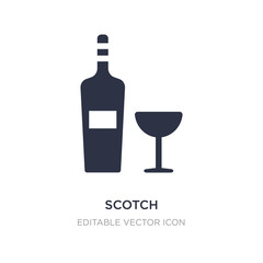 scotch icon on white background. Simple element illustration from Food concept.