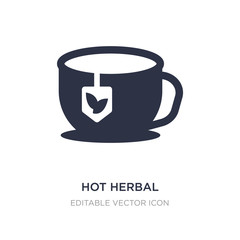hot herbal icon on white background. Simple element illustration from Food concept.