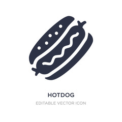 hotdog icon on white background. Simple element illustration from Food concept.