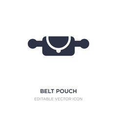 belt pouch icon on white background. Simple element illustration from Fashion concept.