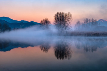 Panorama lungo il fiume Adda
