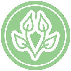 natural leaf circular icon