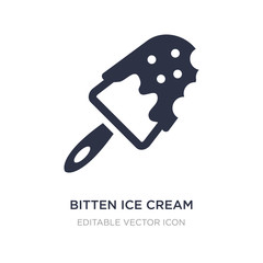 bitten ice cream icon on white background. Simple element illustration from Food concept.