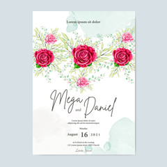 beautiful watercolor floral frame and background