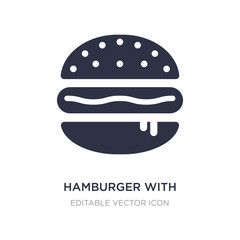 hamburger with bacoon icon on white background. Simple element illustration from Food concept.