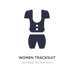 women tracksuit icon on white background. Simple element illustration from Fashion concept.