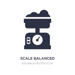 scale balanced tool icon on white background. Simple element illustration from Food concept.