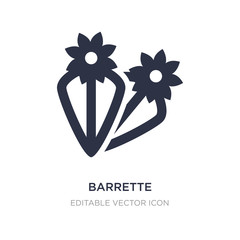 barrette icon on white background. Simple element illustration from Fashion concept.