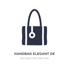 handbag elegant de icon on white background. Simple element illustration from Fashion concept.