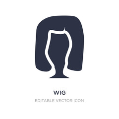 wig icon on white background. Simple element illustration from Fashion concept.