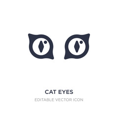 cat eyes icon on white background. Simple element illustration from Fashion concept.