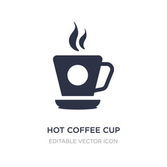 hot coffee cup icon on white background. Simple element illustration from Food concept.
