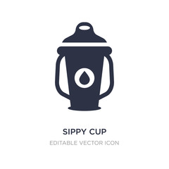 sippy cup icon on white background. Simple element illustration from Food concept.