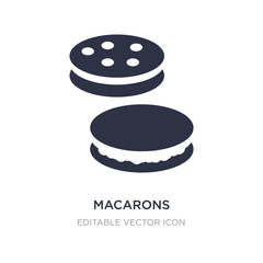 macarons icon on white background. Simple element illustration from Food concept.