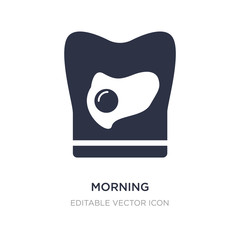 morning icon on white background. Simple element illustration from Food concept.