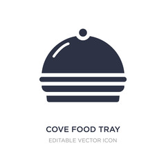 Obraz premium cove food tray icon on white background. Simple element illustration from Food concept.