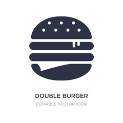 double burger icon on white background. Simple element illustration from Food concept.