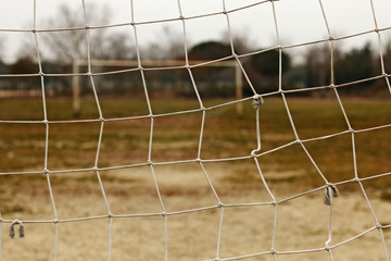 Football goal in the park