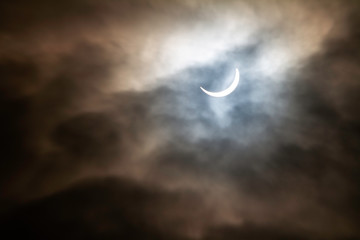 Obraz na płótnie Canvas Partial solar eclipse