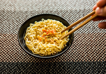 ramen noodles in plate, Japanese food