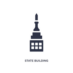 state building icon on white background. Simple element illustration from buildings concept.