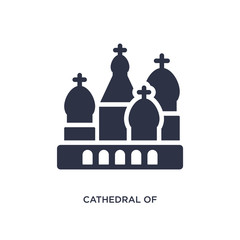 cathedral of saint basil icon on white background. Simple element illustration from buildings concept.