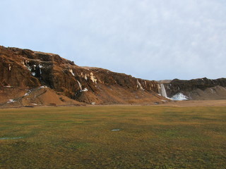 Fototapeta na wymiar Seljalandsfoss waterfalls . Cascades, Islande.