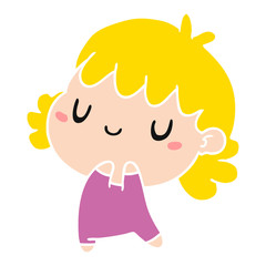 cartoon of a cute kawaii girl